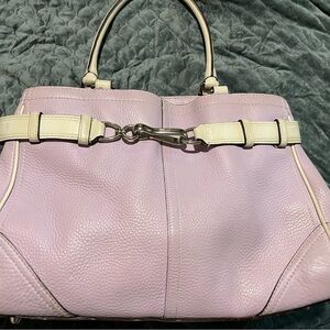 Coach Lavender Handbag with Interior Pockets